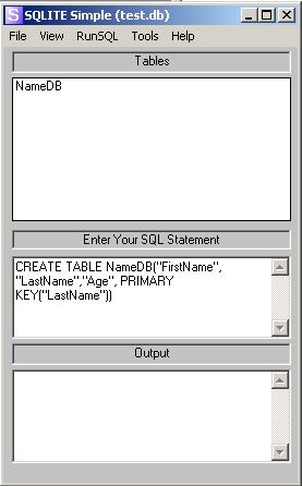 An easy to use front end to the SQLite database. It's a good way to test or debug SQLite databases. This program also runs on NS Basic/CE.